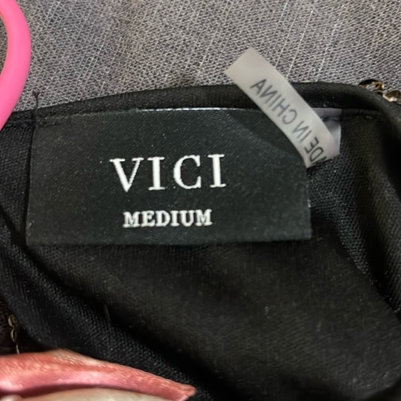 Vici Metallic Fringe Short Sleeve Top in Silver - Picture 3 of 7